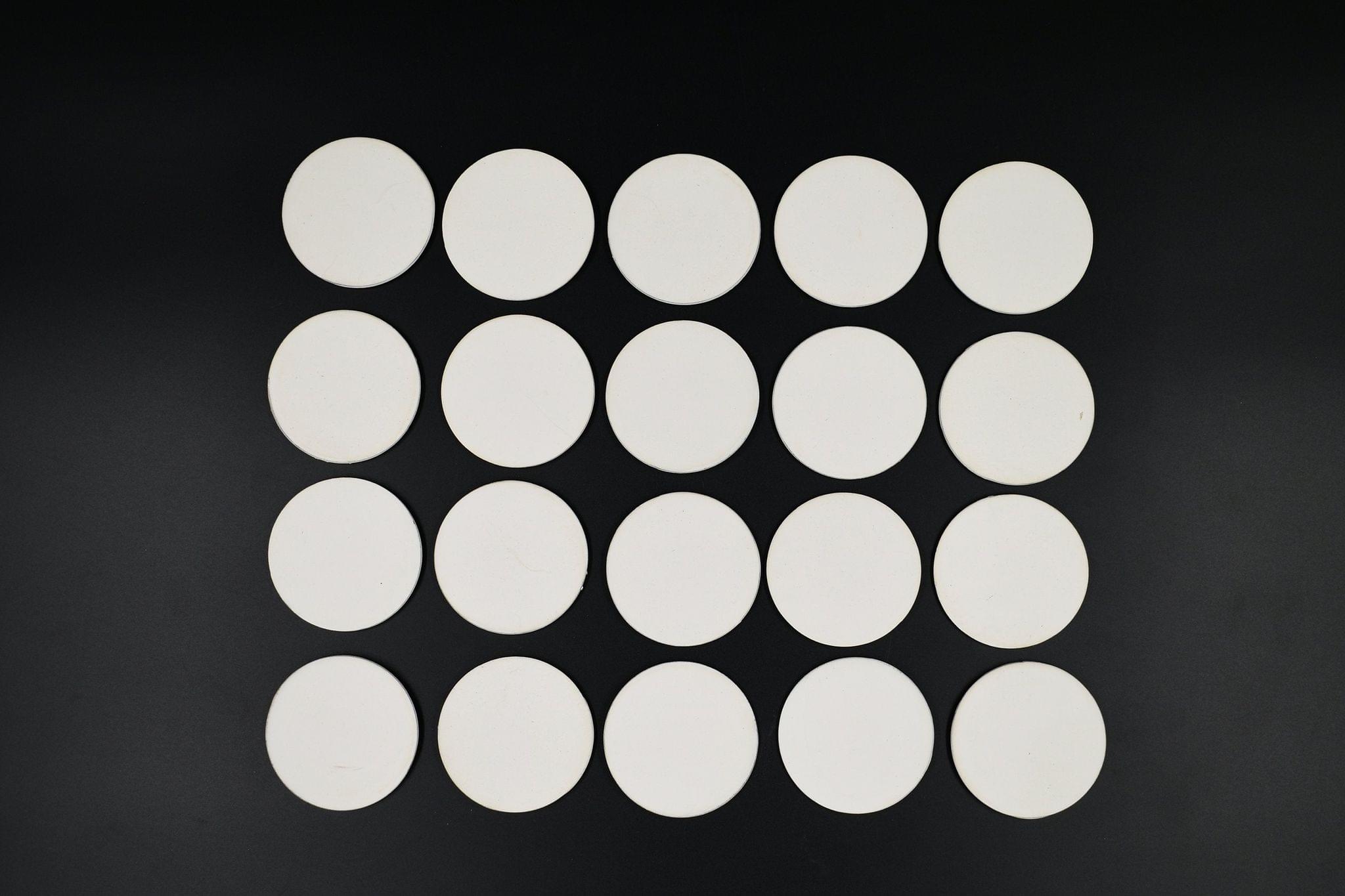 IVEI DIY MDF Round Magnets - Set of 20 (2in X 2in) With Primer