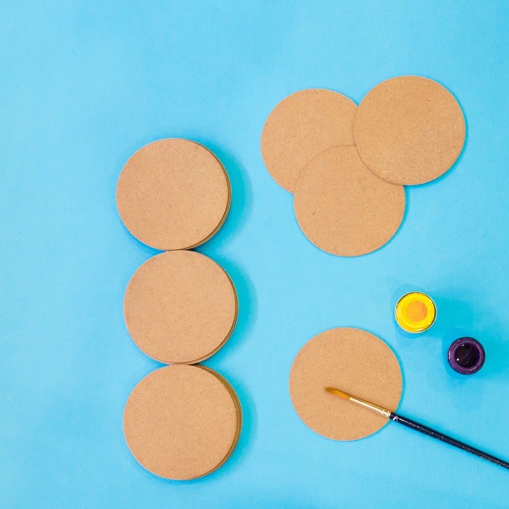 IVEI DIY MDF Round Coasters (3mm) -Set of 20