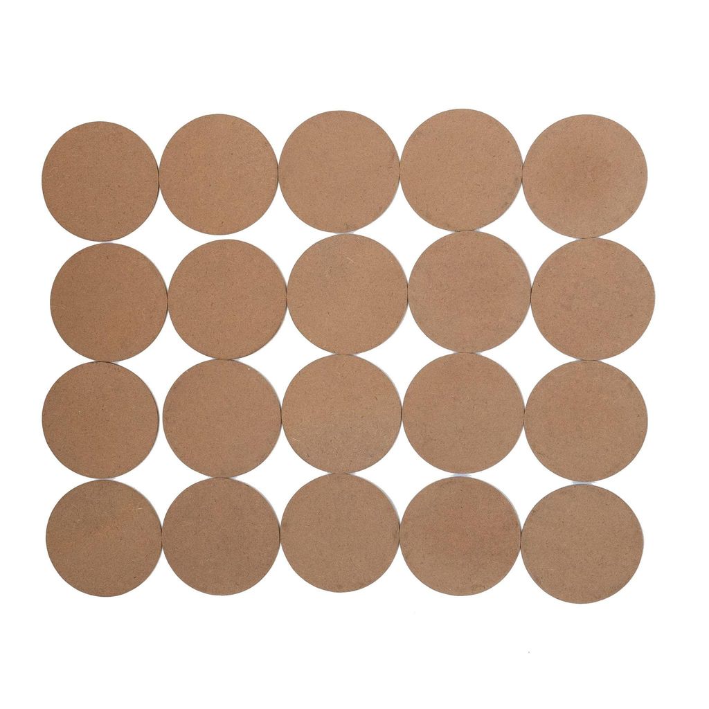 IVEI DIY MDF Round Coasters (3mm) -Set of 20