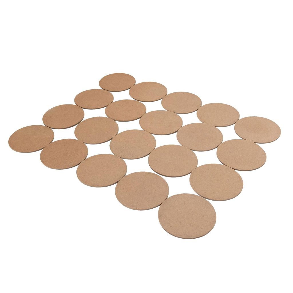 IVEI DIY MDF Round Coasters (3mm) -Set of 20