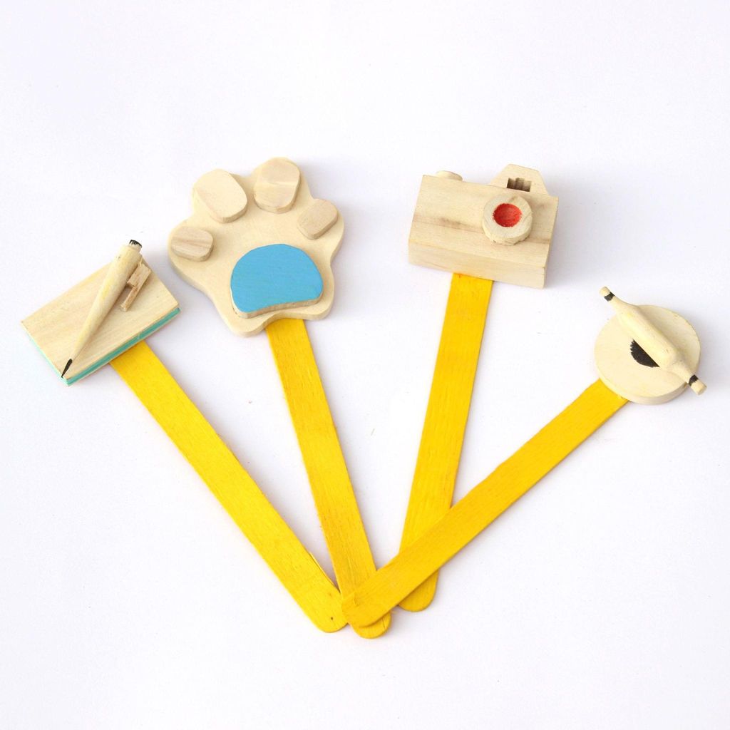 IVEI Wooden Miniature Bookmark - Set of 4