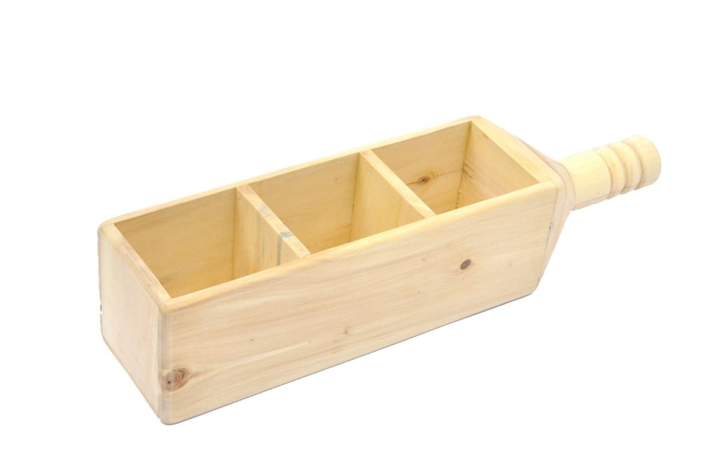 IVEI Wooden Bottle Shaped Shot Glass Holder