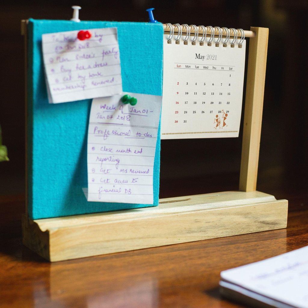 IVEI Warli Desk Calendar with Pin Board