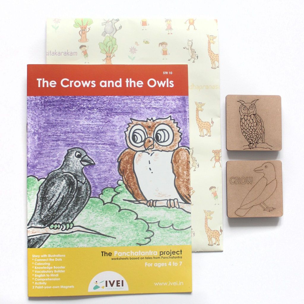 The Crows and the Owls - Workbook and 2 DIY magnets - 4 to 7 yrs