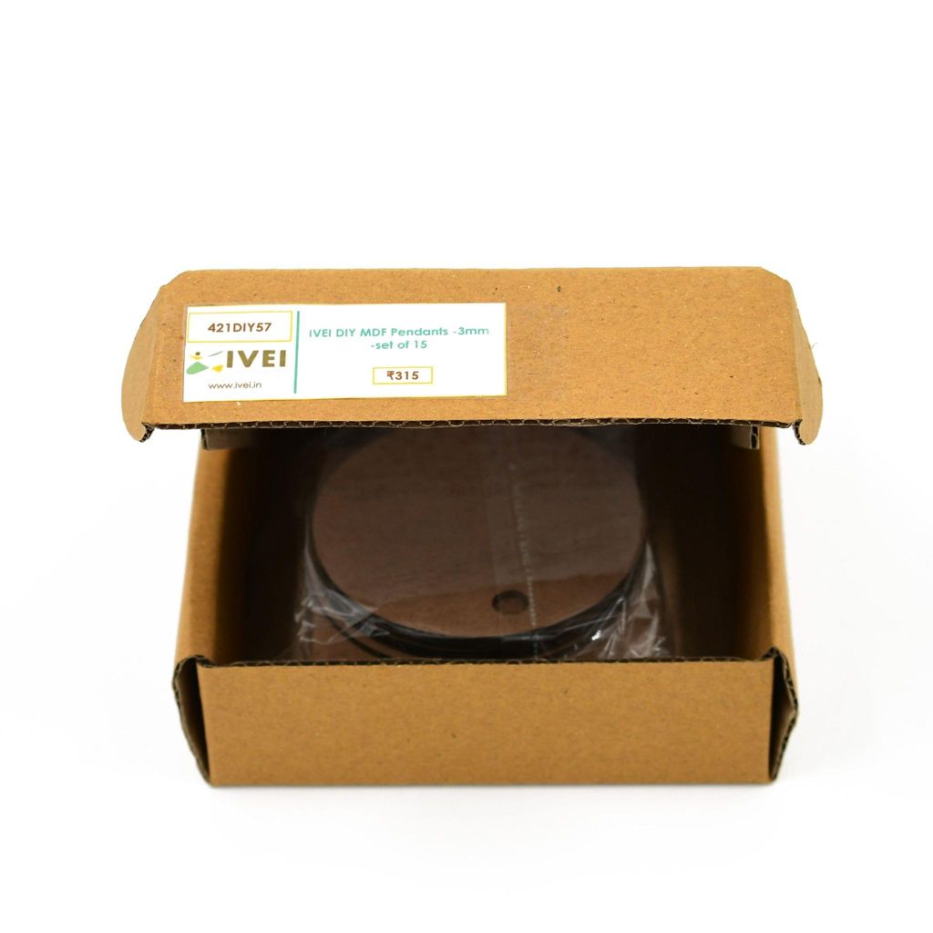 IVEI DIY MDF Pendants - Set of 15 - 3 mm