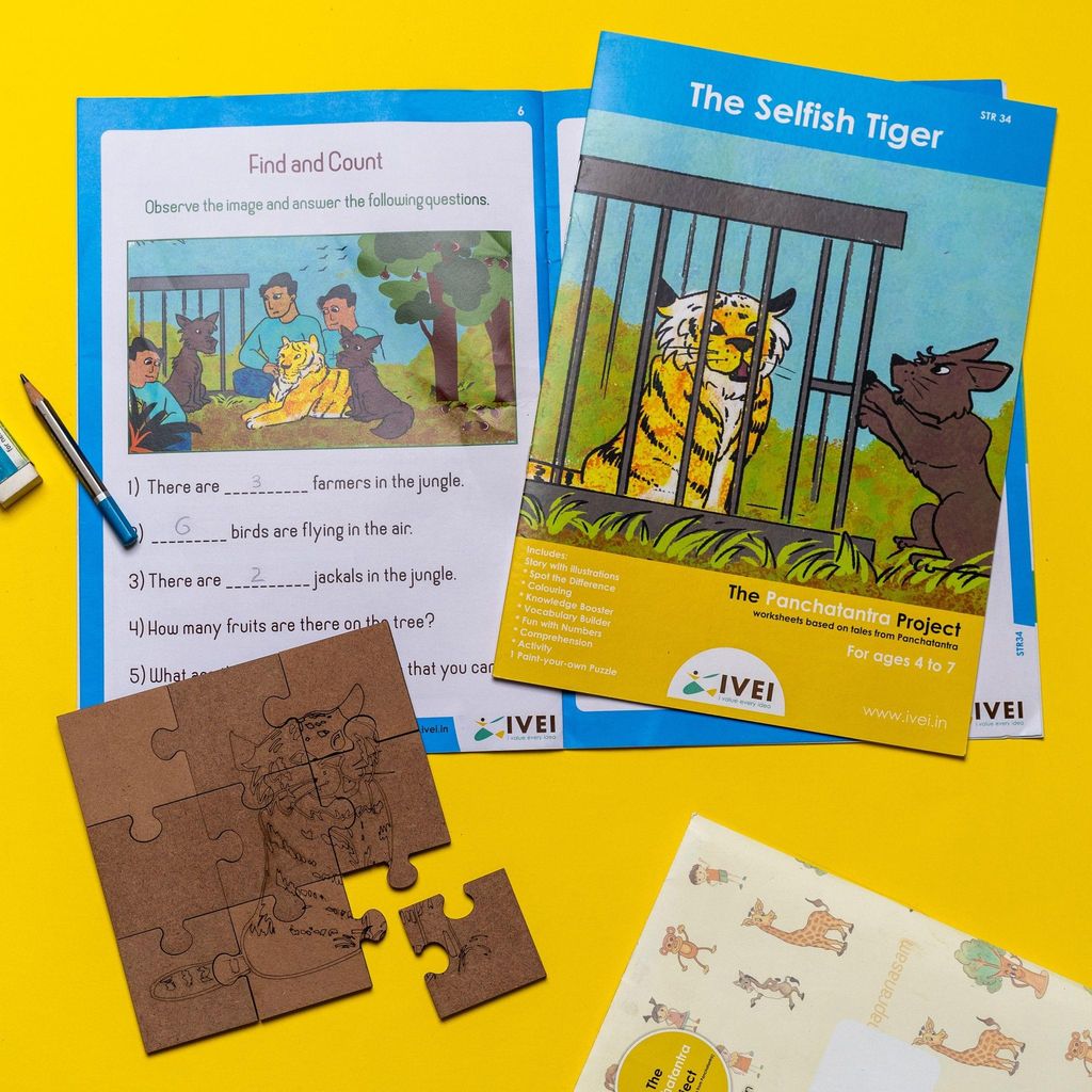 The Selfish Tiger - Workbook and DIY puzzle - 4 to 7 yrs