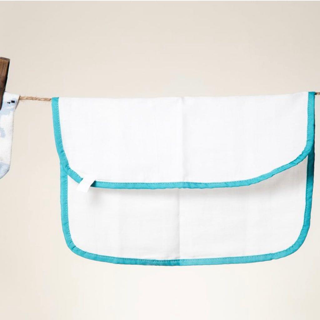 Pure Cotton Soft Dhoti NAPKINS for Babies/Kids - Set of 6 - Blue
