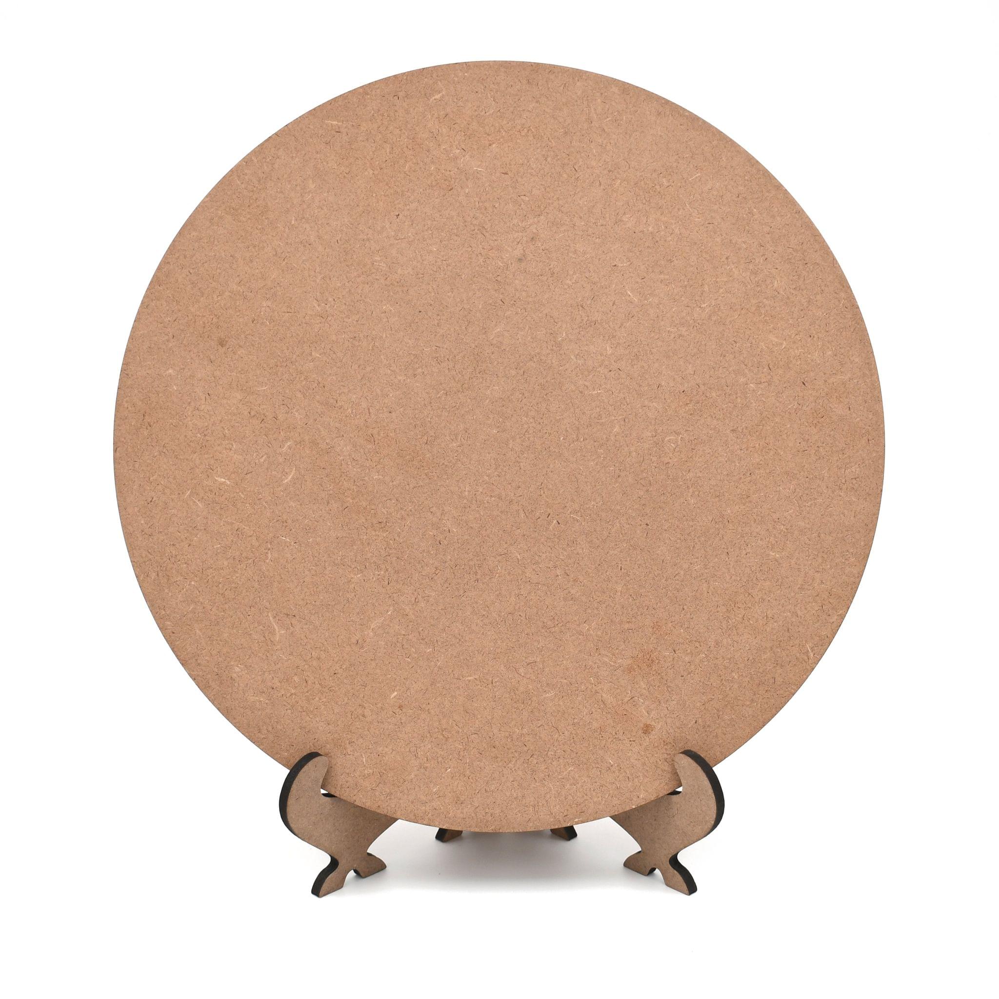 IVEI Round Plate with Foldable Stand - Set of 2
