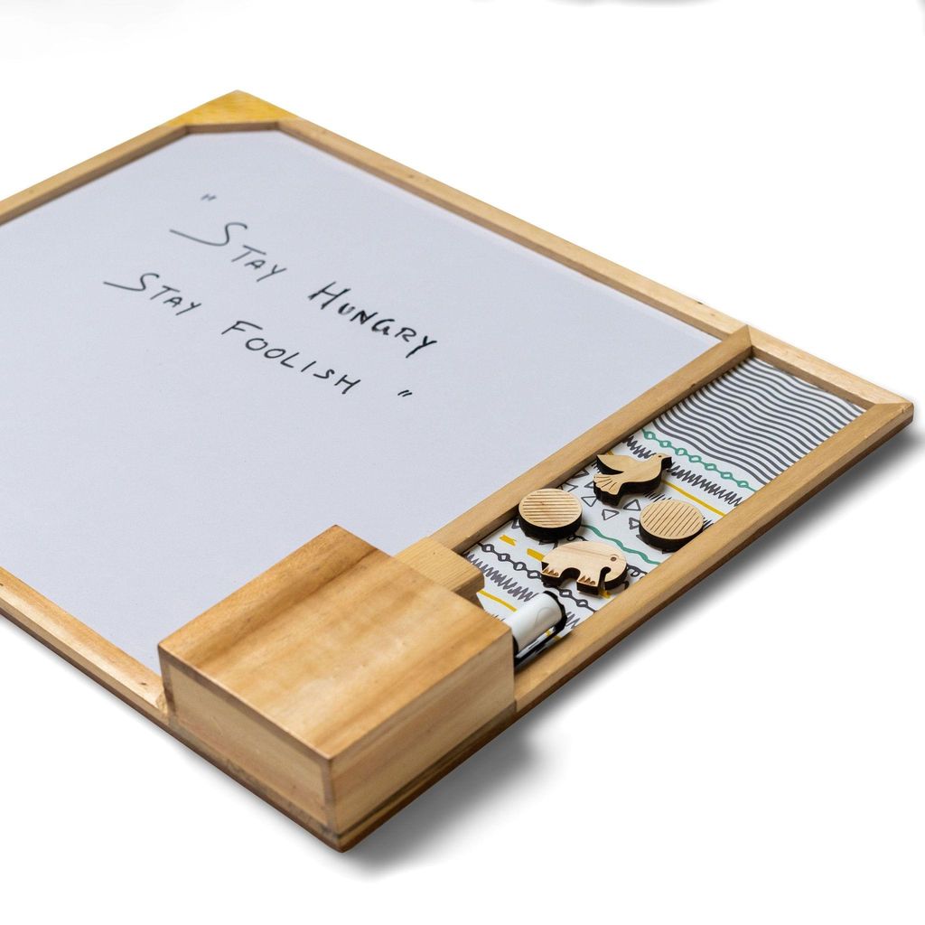 IVEI Metal board, Pinboard, Whiteboard with Calendar - Set of 2- Grey