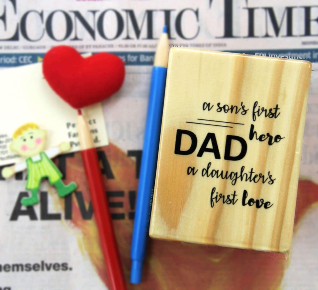 IVEI Pine Wood Pen stand Cube - for Father