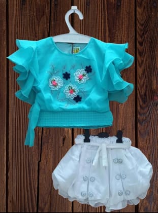 Lillions Chiffon top and shorts set for baby girls
