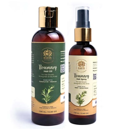 Kaaya Natural Rosemary Hair Oils & Spray Combo