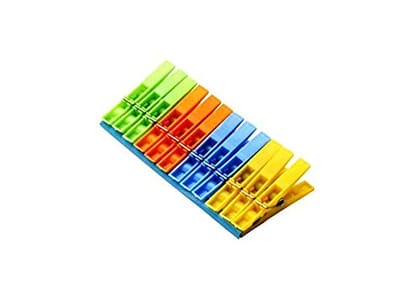 TOTAL SOLUTION Multi Purpose Non Slip Heavy Duty Rust Free Cloth Peg / Clothes Clip / Cloth Drying Pins / Pegs for Hanger / Drying Clothes Clips Set 24 Pcs