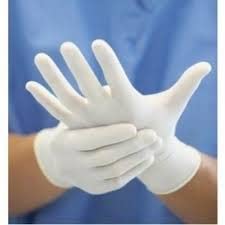 Latex Examination Disposable Medical Hand Gloves, Surgical gloves, 100 Pieces, White