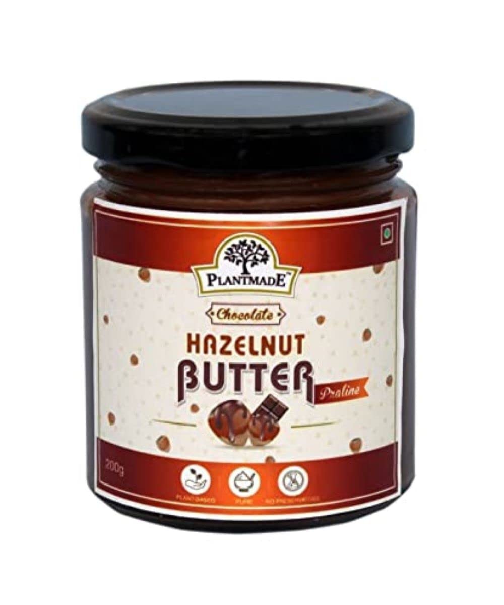 Plantmade Chocolate and Hazelnut Praline | Gluten-Free Plant based Vegetarian High Protein Product | Made with 100% Roasted Peanuts | Non GMO | Gluten Free | Vegan | Cholesterol Free