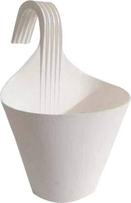 Dbeautify's Single Hook Flower Pots, Multicolor Garden Planters Railing Pots Virgin Plastic Hanging Planters, Pack of 6 - Flowers | Buy online on ZillyBuy