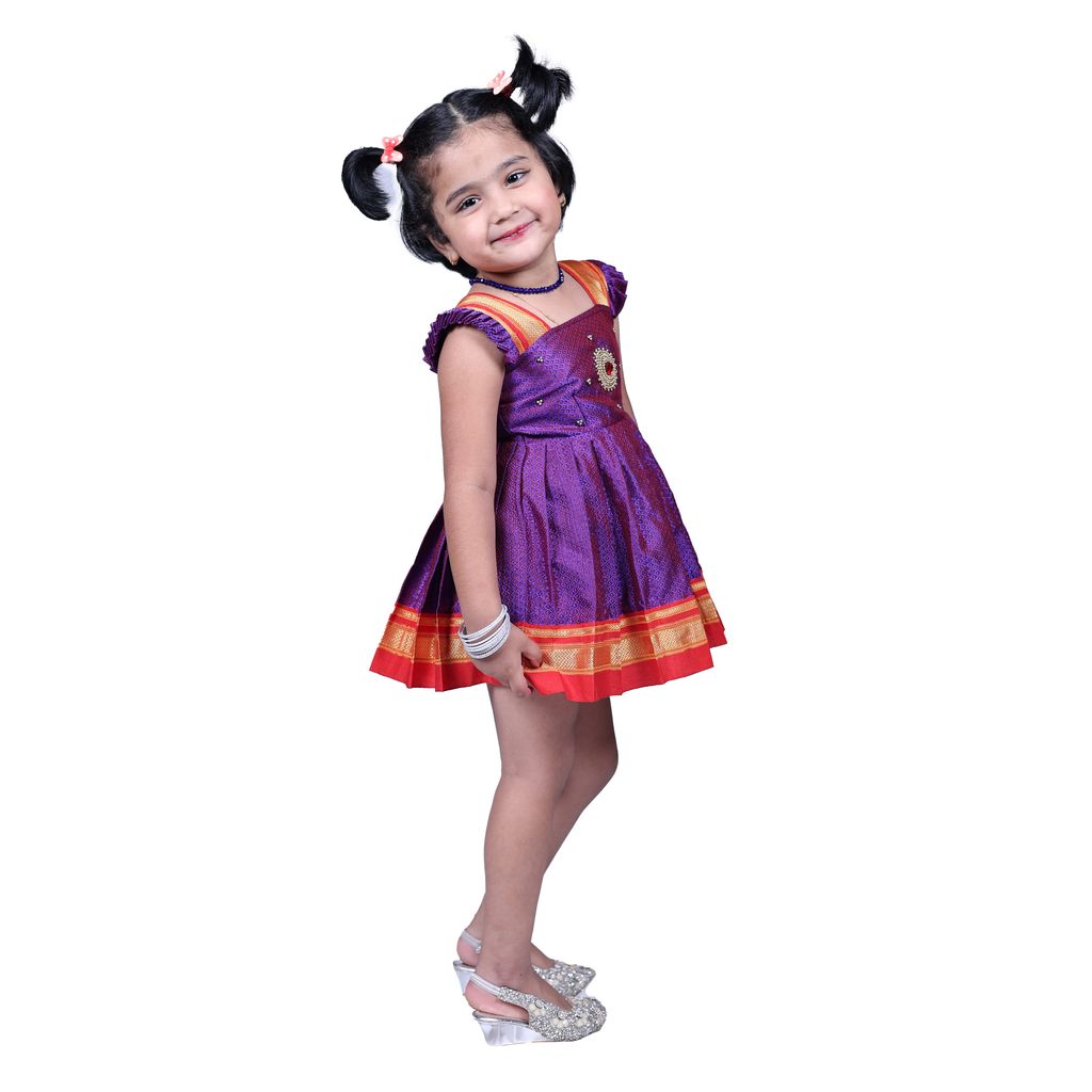 Purple Khun Girls Frock