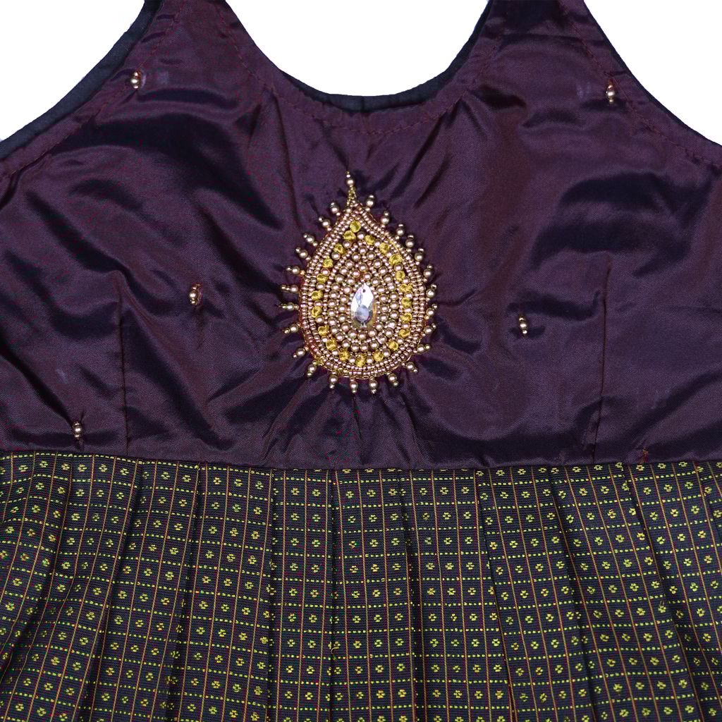 Brown khun girls frock