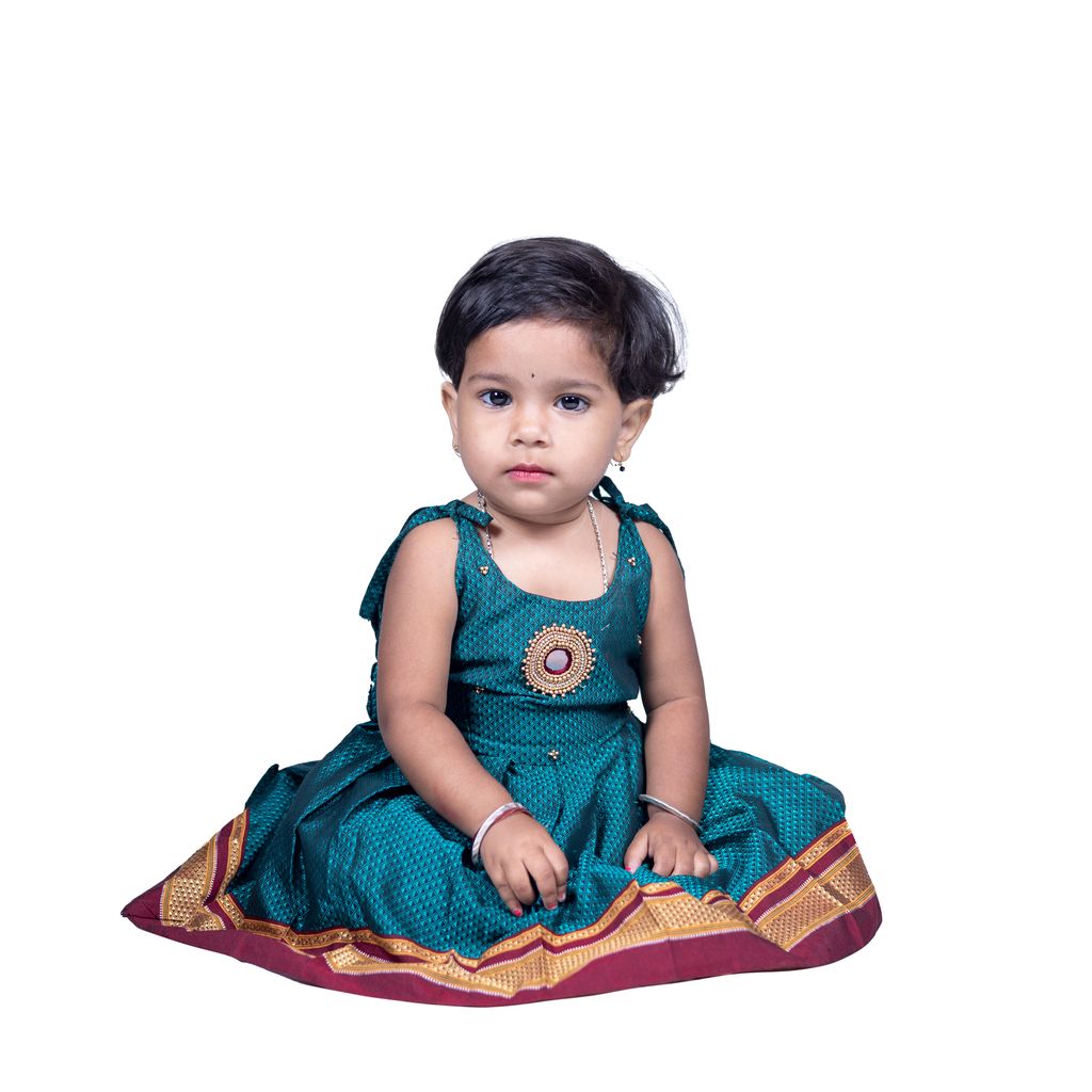 Green Khun frock for girls