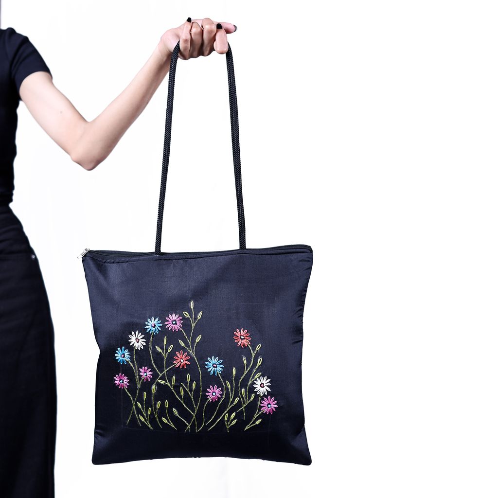 Tote handbag with Florals