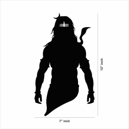 Dbeautify Lord Shiv Design MDF Wooden Wall Art Hanging for Home Pooja Room & Office Decoration in Black Color Size: 12 Inches