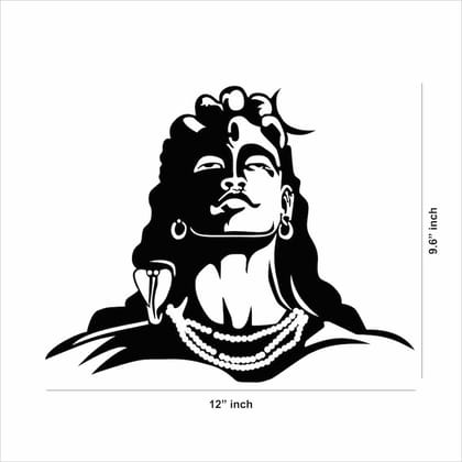 Dbeautify Lord Shiva Design MDF Wooden Wall Art Hanging for Home Pooja Room & Office Decoration in Black Color Size: 12 Inches