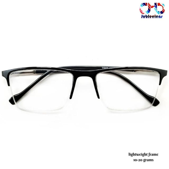 Chasma Frame For Men Rectangular Glasses Black Blue Frame