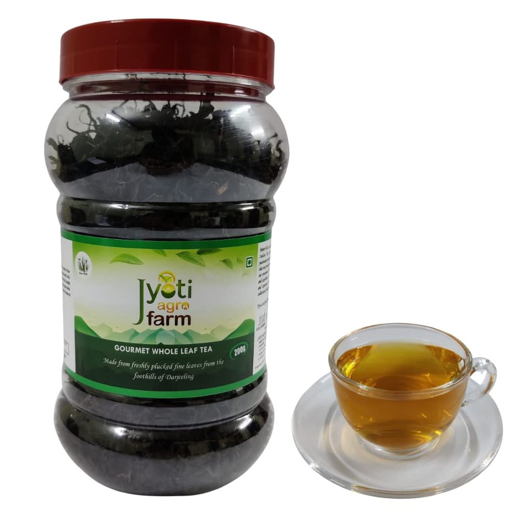 Premium English Orthodox Black Tea from the foothills of Darjeeling | Smooth Sunkissed | Jyoti Agro Farm (200g) | 150 to 200 cups approx | First Flush | Gourmet Whole Leaf Tea by MINTRI TEA