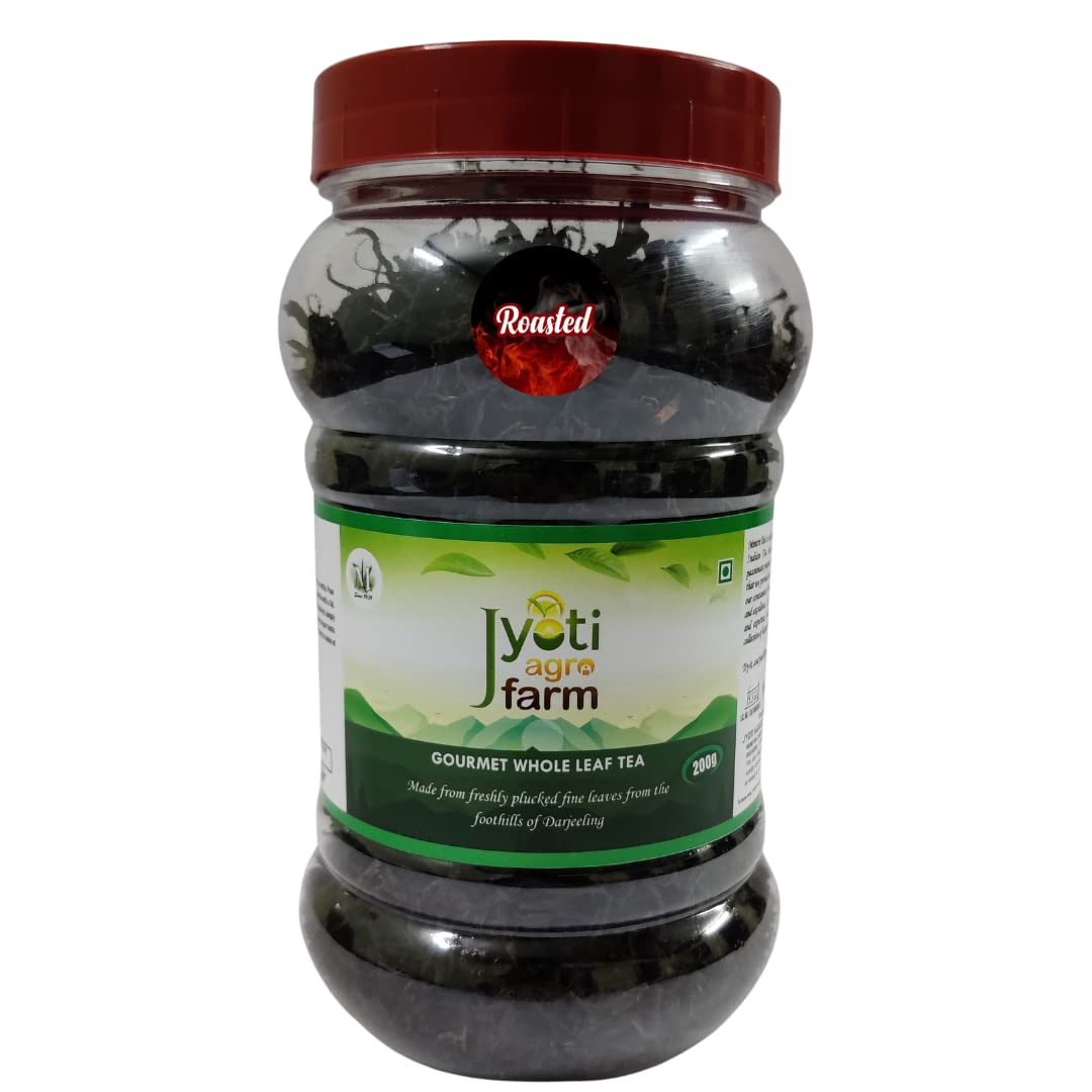 Roasted Premium Orthodox Black Tea from the foothills of Darjeeling | Jyoti Agro Farm (200g) | 150 to 200 cups approx | Gourmet Whole Leaf Tea by MINTRI TEA