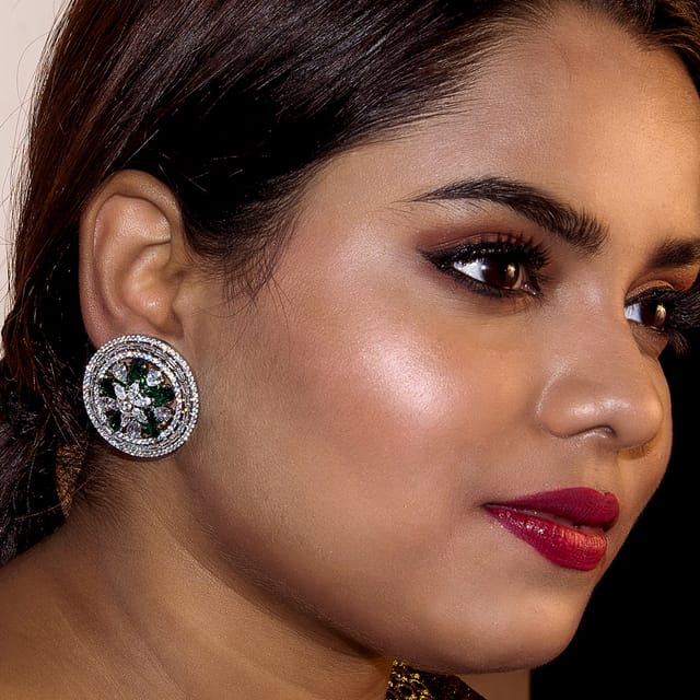 Buy Bindhani Women's Big Size Jali Work Gold-Plated Dangler Earrings