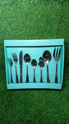 Arsha creation 45Pc Stainless steel Flatware Set Used For Dinner, Breakfast And Lunch Purposes In All Kinds Of Places.