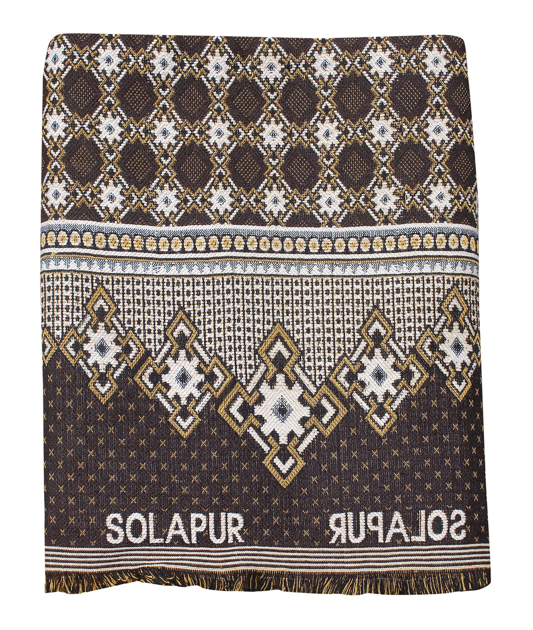 Mandhania Solapur Chaddars 100% Cotton Dailyuse Single Bed Blanket Pack of 1 - Multicolor