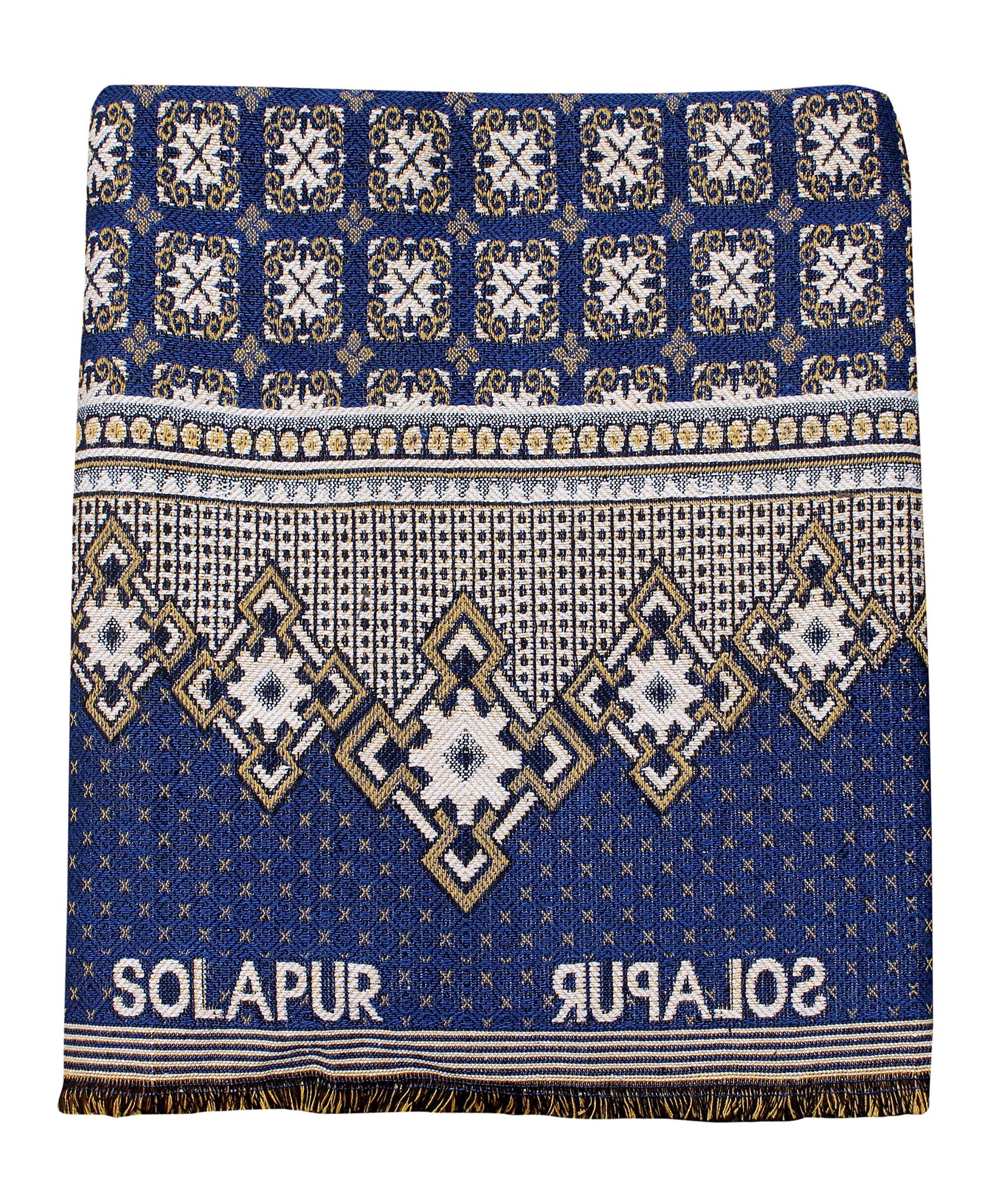 Mandhania Solapur Chaddars 100% Cotton Dailyuse Single Bed Blanket Pack of 1 - Multicolor