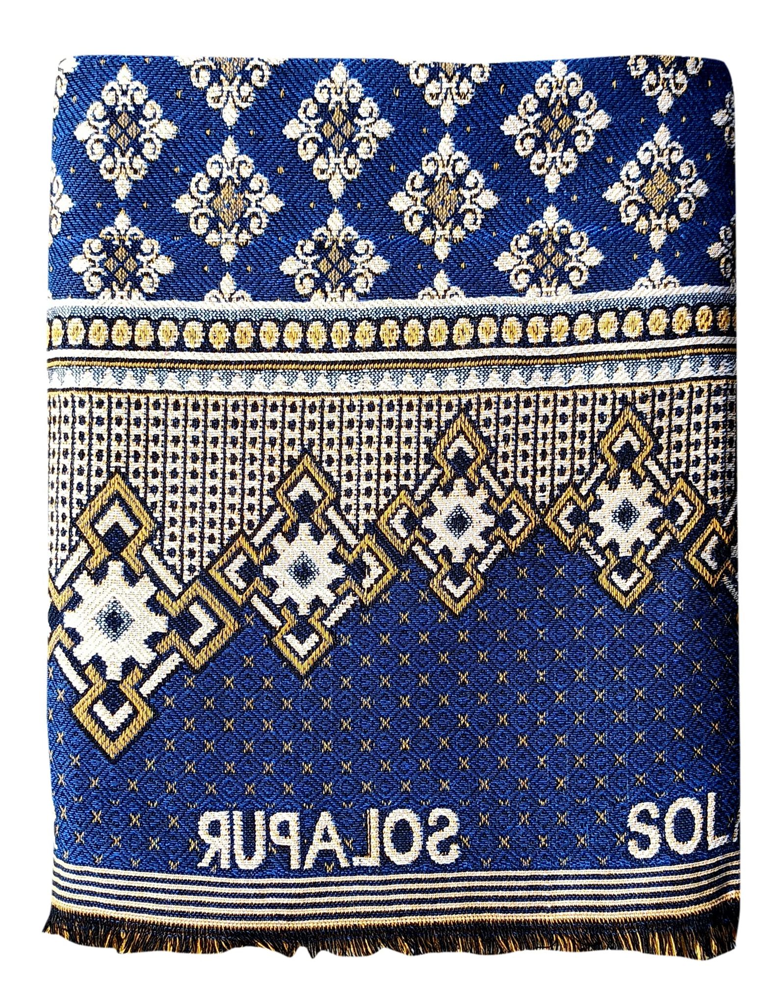 Mandhania MayurPankh Solapuri Chaddars 100% Cotton Dailyuse Single Bed Blanket Pack of 1 - Multicolor
