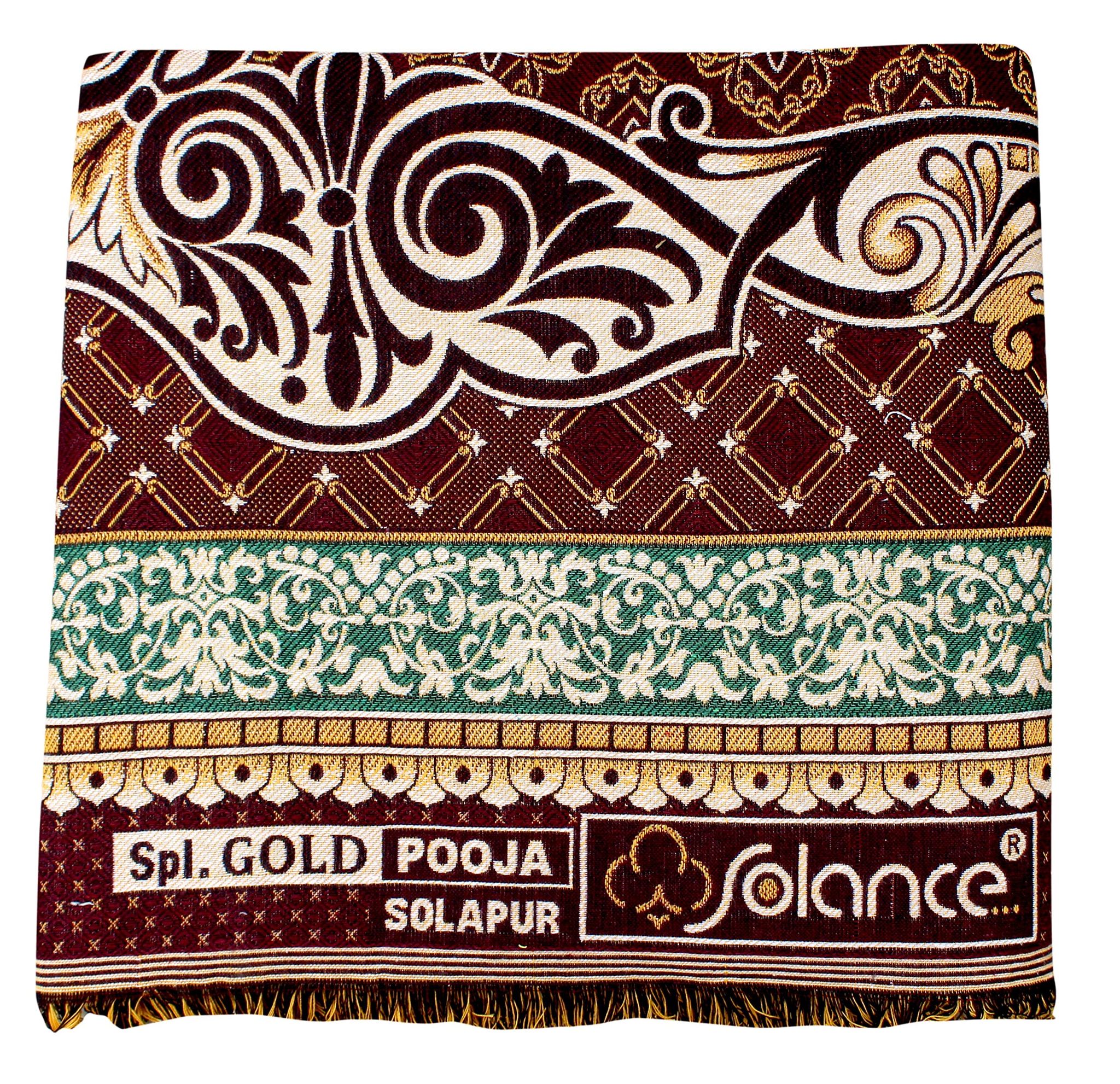 Mandhania Pooja Solapuri Chaddars 100% Cotton Dailyuse Double Bed Blanket Pack of 1 - Multicolor