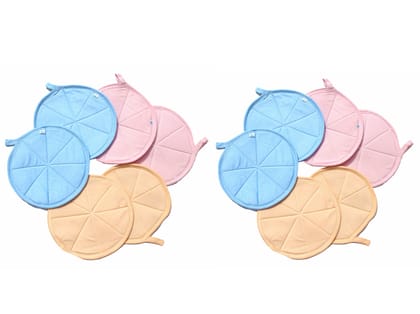 Mandhania Cotton Roti Cover (Assorted Colour) -Pack of 12