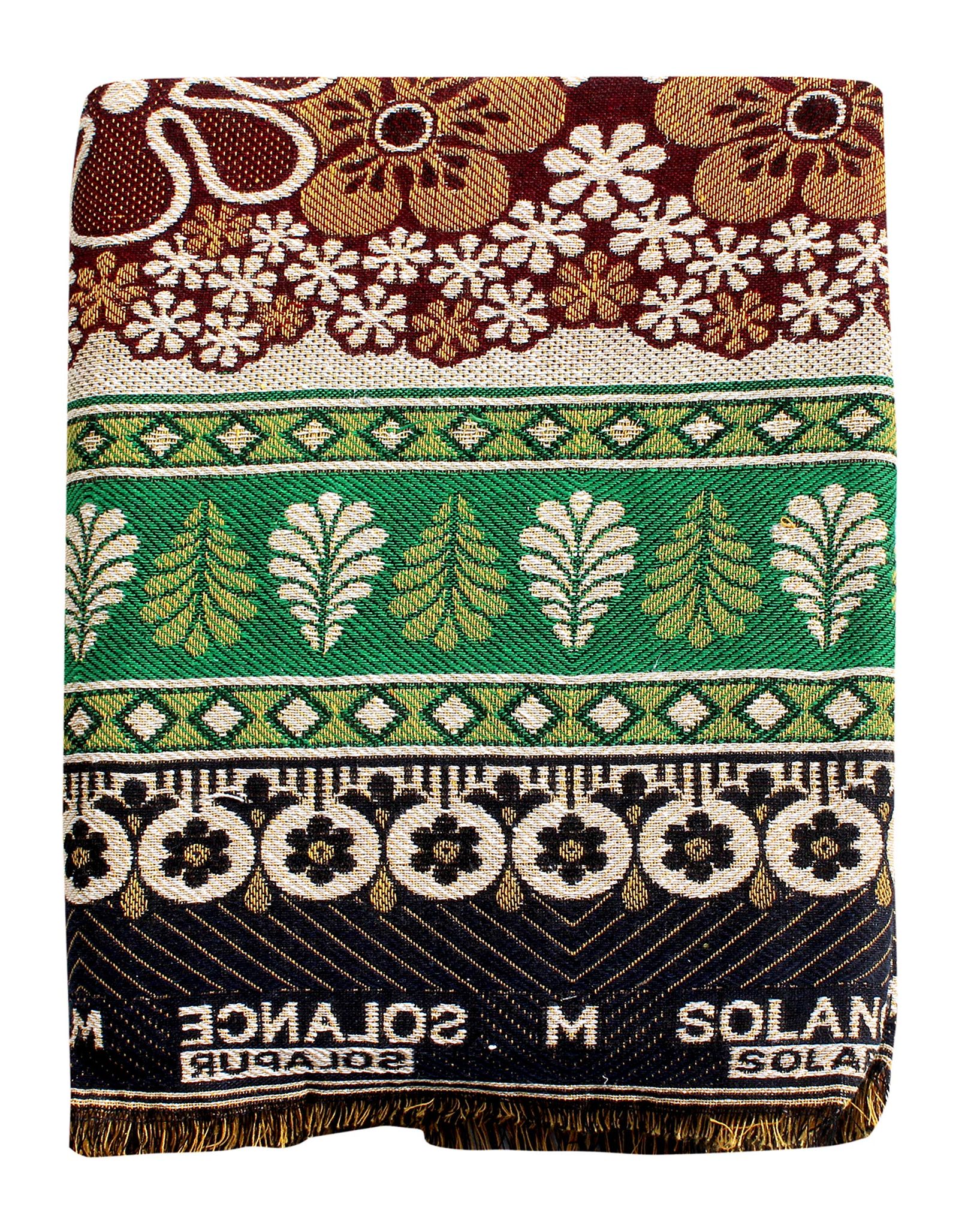 Mandhania Solance Solapur Chaddar Authentic Designed 100% Cotton Dailyuse Single Bed Blanket Pack of 1
