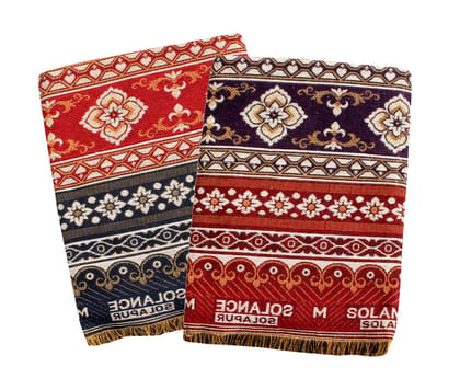Mandhania Solance Solapur Chaddar Authentic Designed 100% Cotton Dailyuse Single Bed Blanket Pack of 2