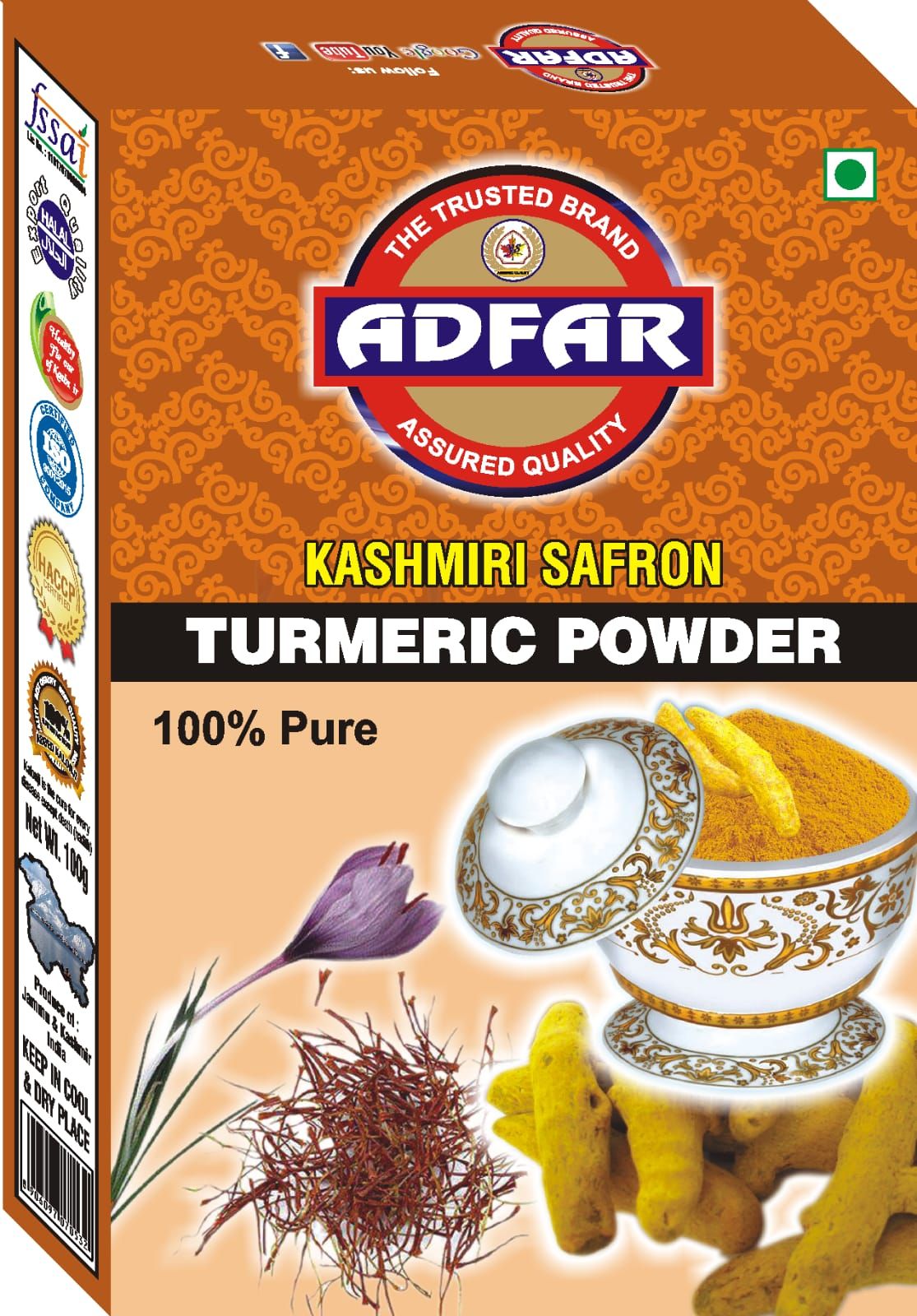 Kashmiri saffron turmeric powder