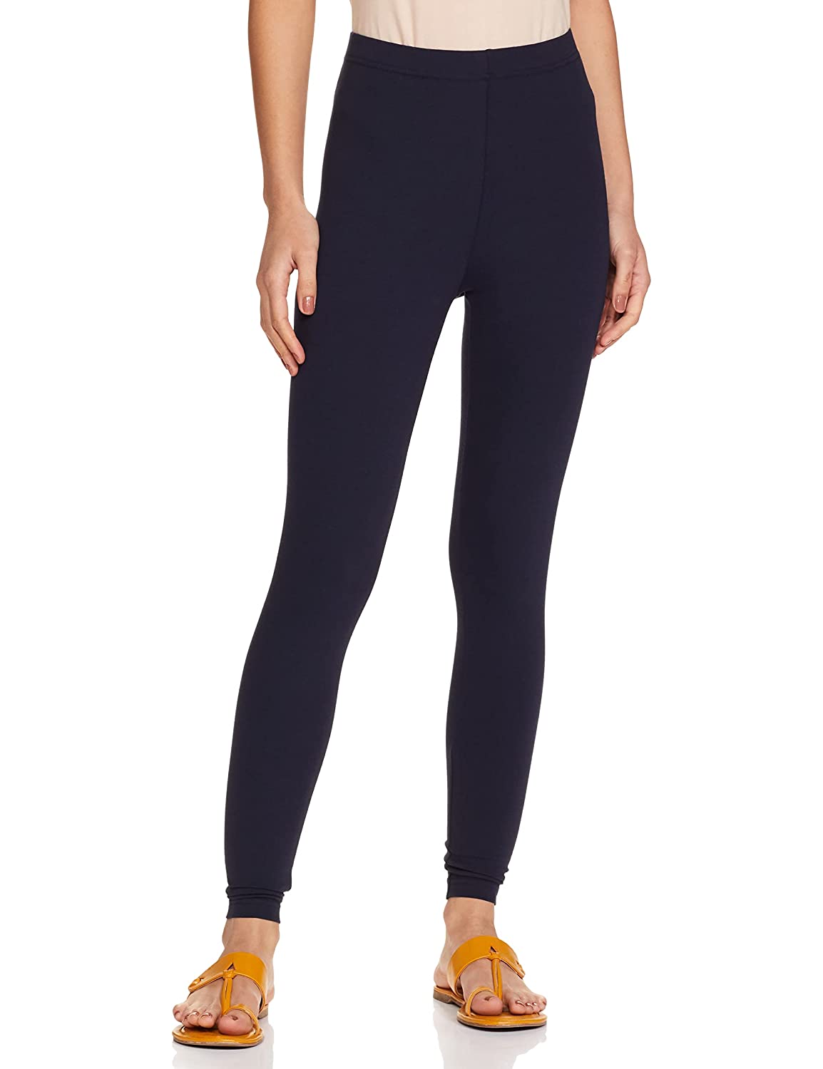 NAVR Black Stretchable Leggings  for Women and Girls Churidar  Stylish Comfortable Lycra Cotton Skinny Fit