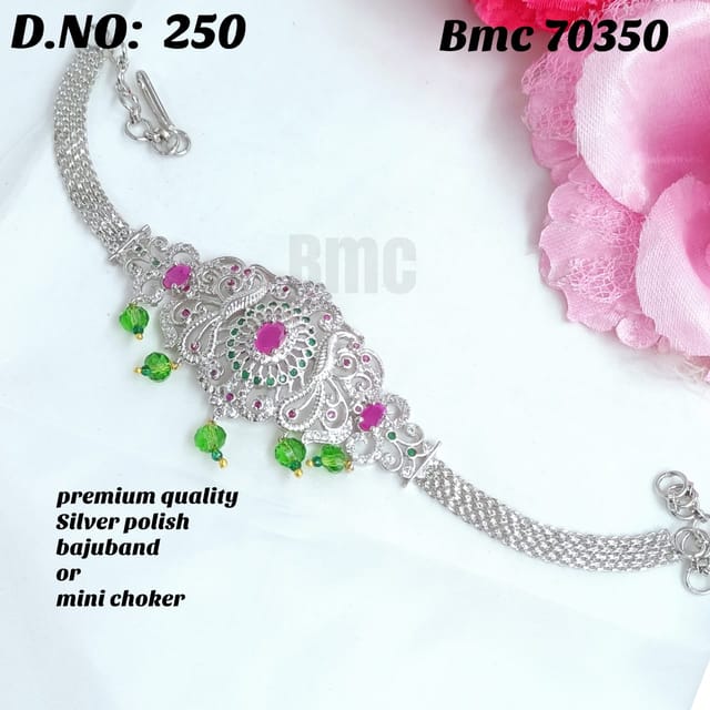 Premium Quality Gold Silver Polish Bajuband or Mini Choker