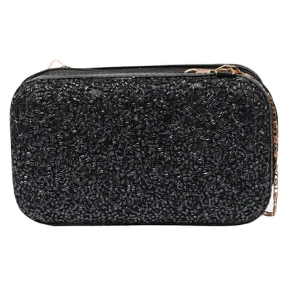 Casual, Formal, Party wear Black  Clutch bag for Women & Girls