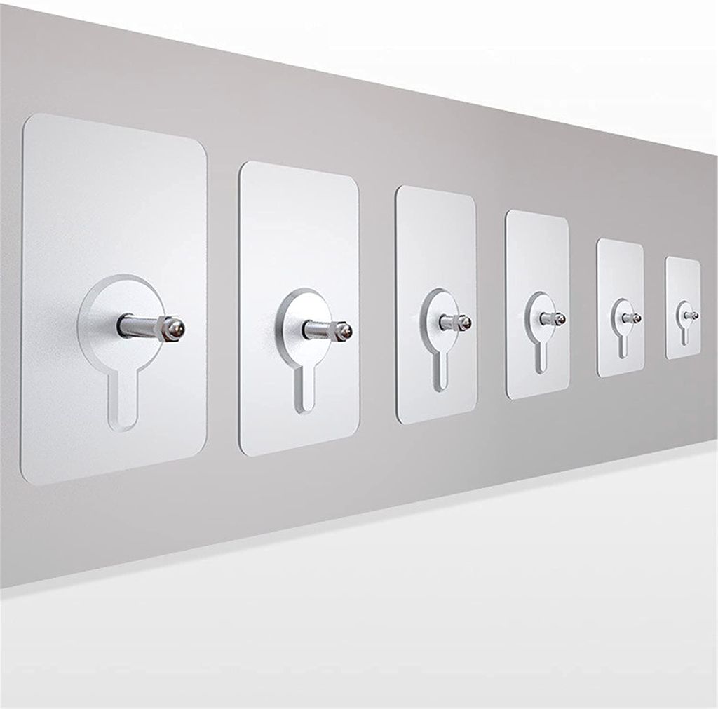 ZURU BUNCH Adhesive Hooks, Detachable Self Adhesive Wall Screw Hooks, Punch-Free Wall-Mounted Screw Hook Hooks for Bathroom, Kitchen