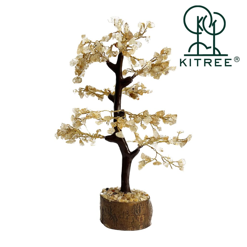 KITREE Energised Natural Citrine Crystal Stone Tree 300 Beads (YELLOW)