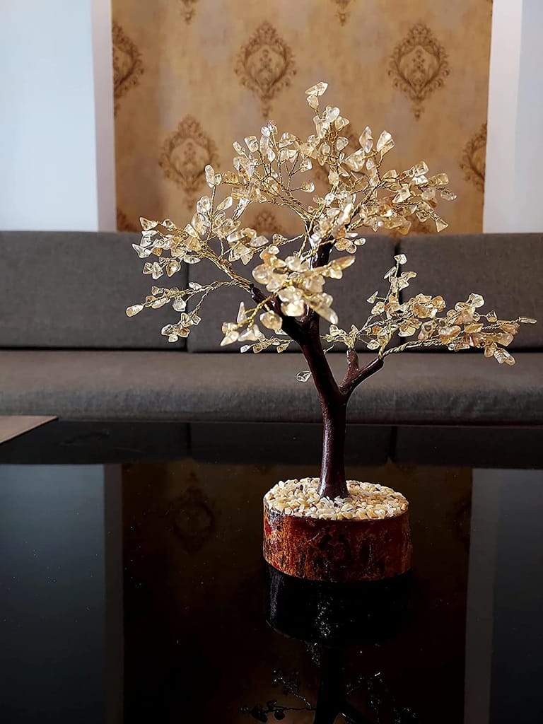 KITREE Energised Natural Citrine Crystal Stone Tree 300 Beads (YELLOW)