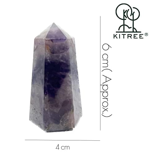 KITREE Energised Natural Lapis Lazuli Crystals Wands Obelisk Tower. (BLUE)