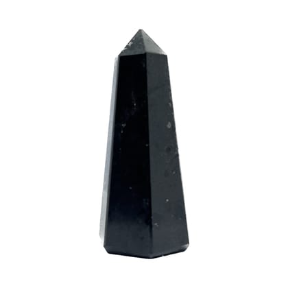 KITREE Natural Black Tourmaline Crystal Wands Obelisk Tower (Size 6 CM Height, 3 CM Length) (Color Black)