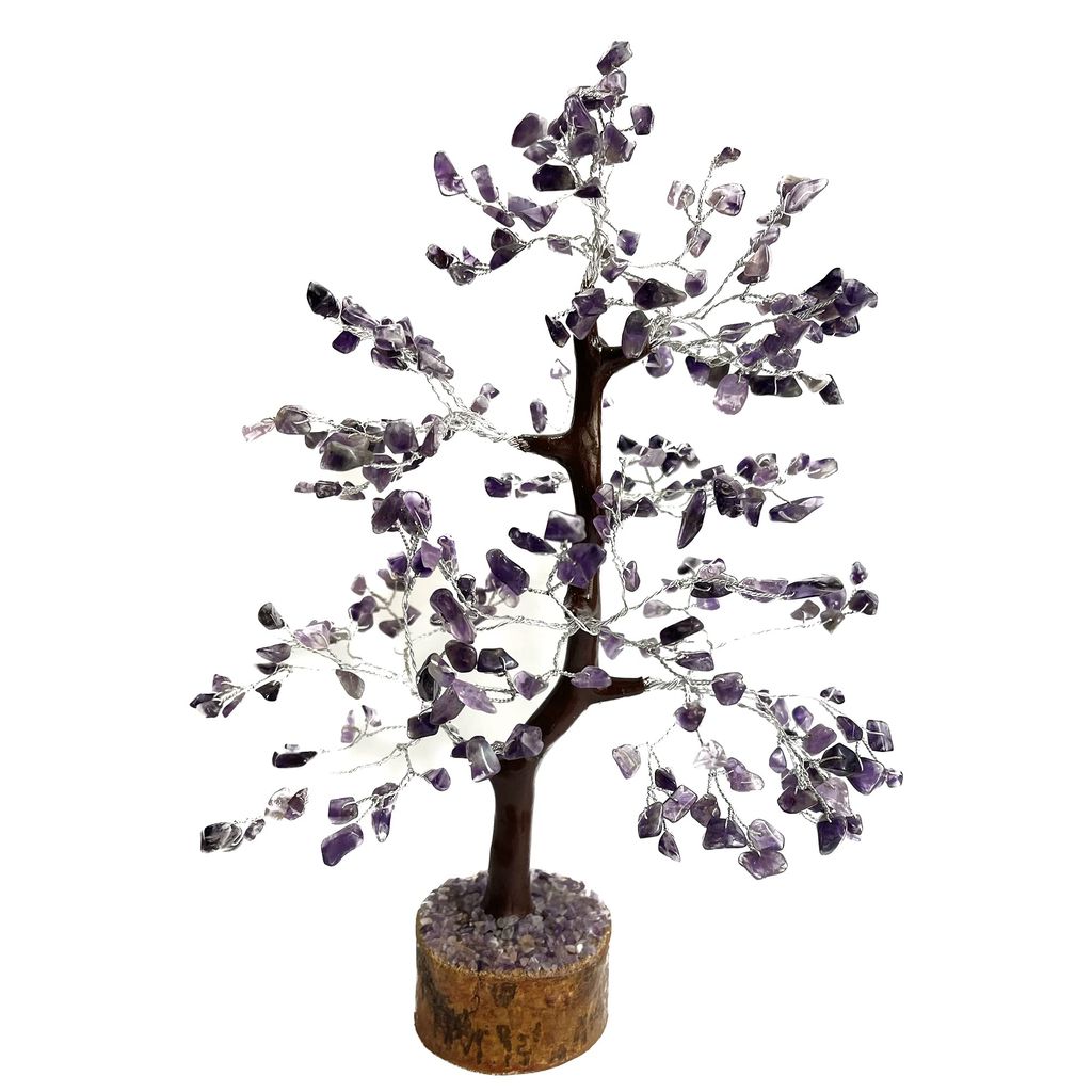 KITREE Natural Amethyst Crystal Stone Tree 300 Beads (Purple)