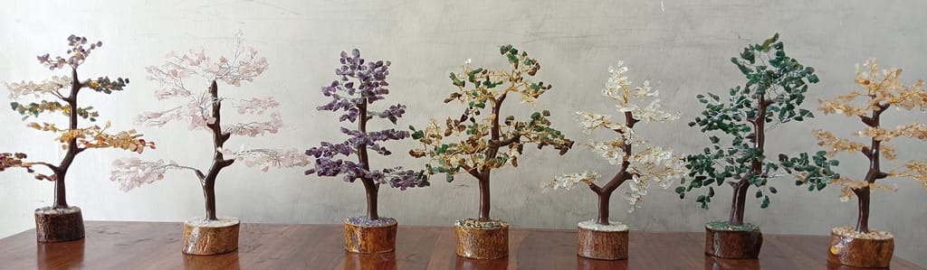 KITREE Natural Amethyst Crystal Stone Tree 300 Beads (Purple)