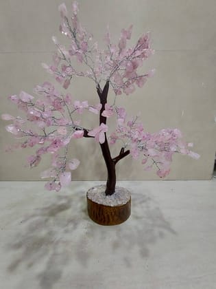 KITREE ENERGISED Rose Quartz Crystal Tree 300 Beads (Color-Pink)